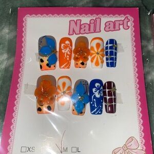 Colorful Floral Nail Art Set